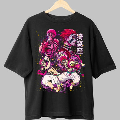 Tricou Anime Demon Slayer - Akaza Demon Form Intensity fata