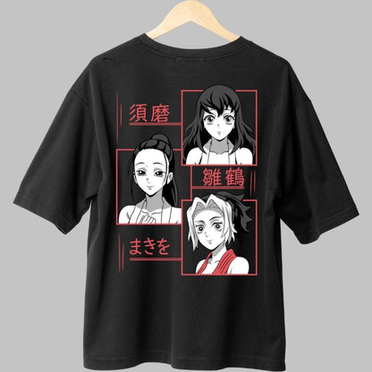 Tricou Anime Demon Slayer - Cele Trei Kunoichi Spate