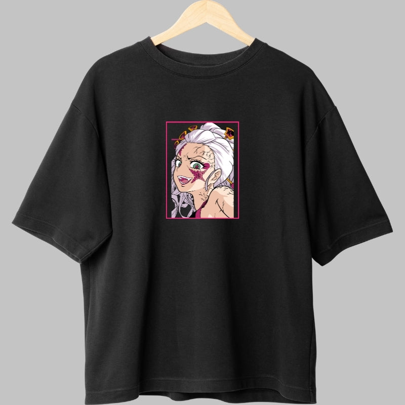 Tricou Anime Demon Slayer - Daki Art Infernal Fata