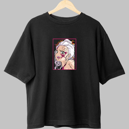 Tricou Anime Demon Slayer - Daki Art Infernal Fata