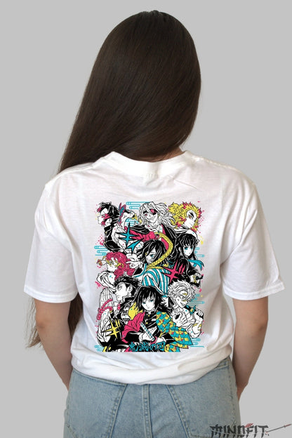 Tricou Anime Demon Slayer - Echipa Hashira Dama alb