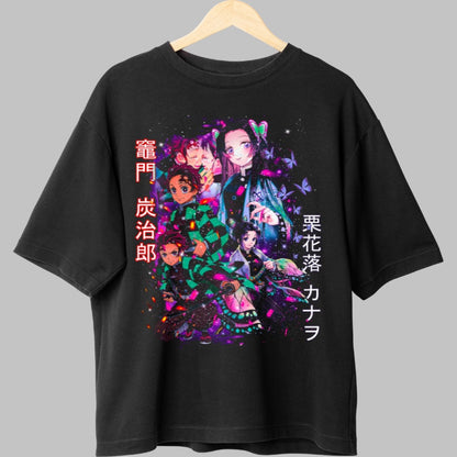 Tricou Anime Demon Slayer - Eroii Fluturilor si Spadei Fata