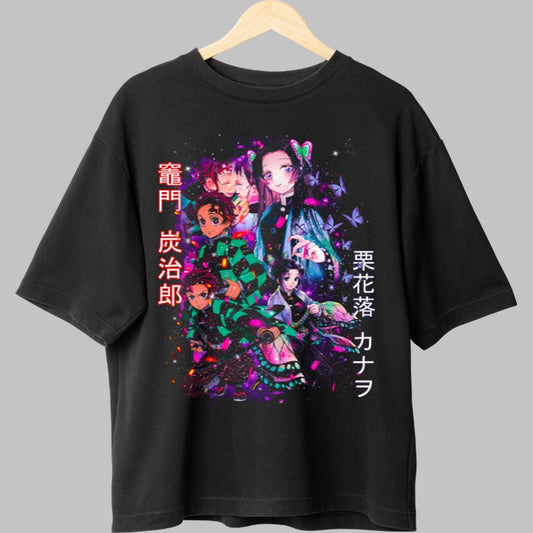Tricou Anime Demon Slayer - Eroii Fluturilor si Spadei Fata