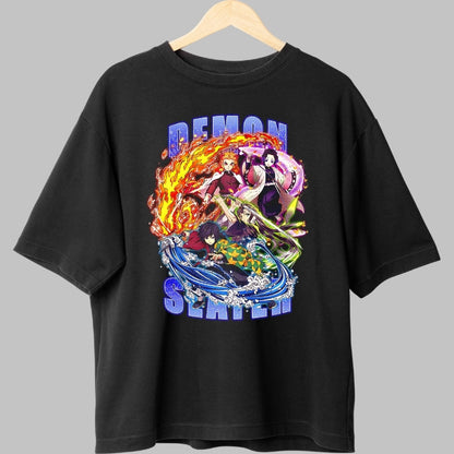 Tricou Anime Demon Slayer - Forta Elemente si Lupta Suprema fata