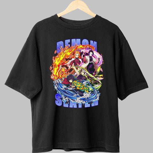 Tricou Anime Demon Slayer - Forta Elemente si Lupta Suprema fata