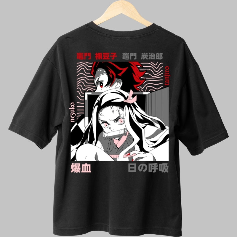 Tricou Anime Demon Slayer - Fratii Kamado Spate