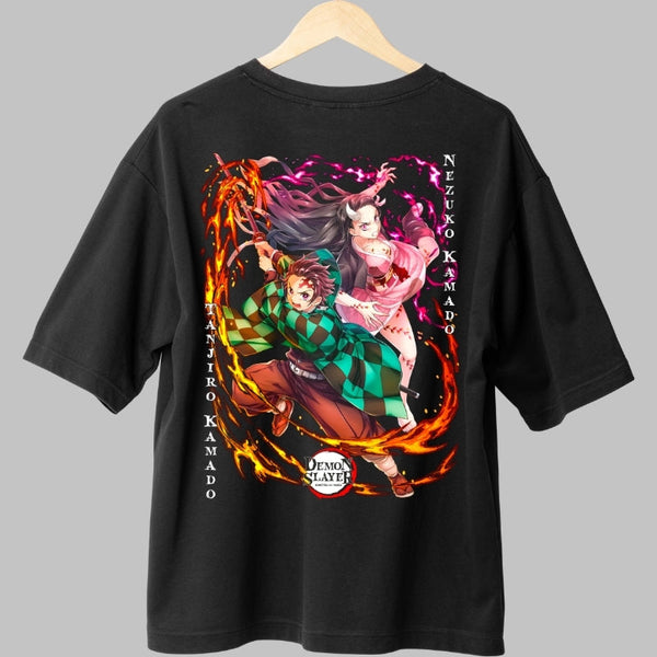 Tricou Anime Demon Slayer - Fratii Kamado Unite
