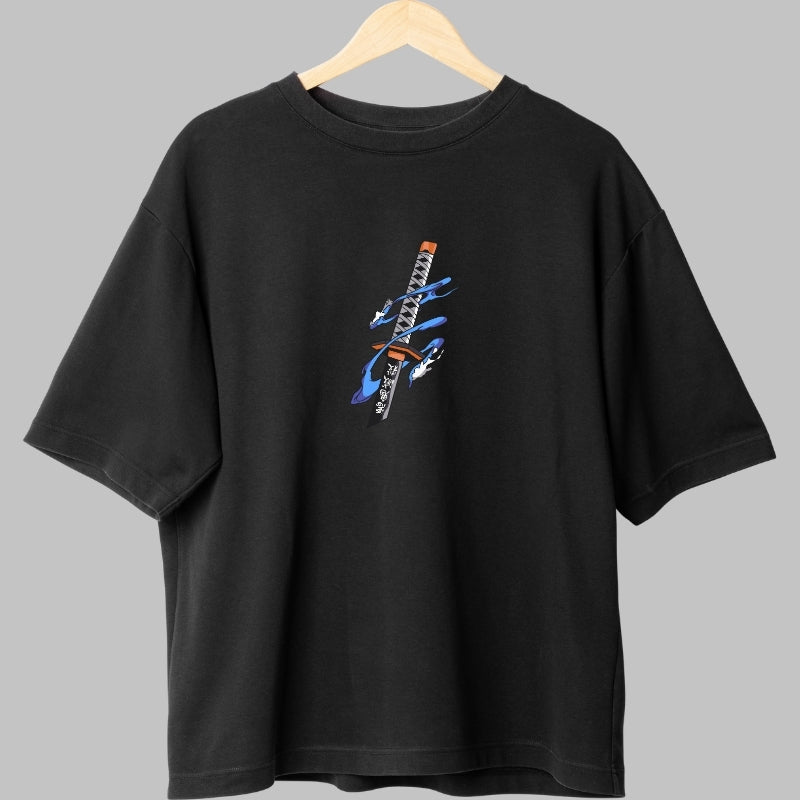 Tricou Anime Demon Slayer - Giyu Water Hashira Fata