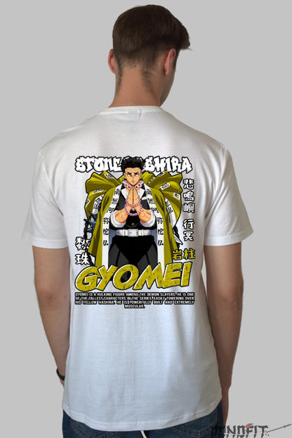 Tricou Anime Demon Slayer - Gyomei Hashira Barbat Alb