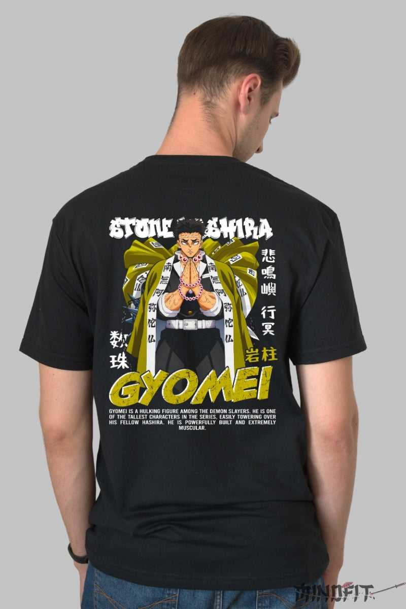Tricou Anime Demon Slayer - Gyomei Hashira Barbat Negru