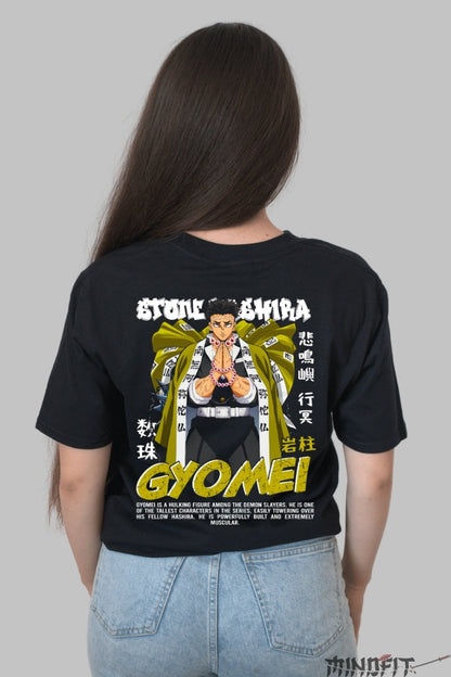 Tricou Anime Demon Slayer - Gyomei Hashira Dama Negru