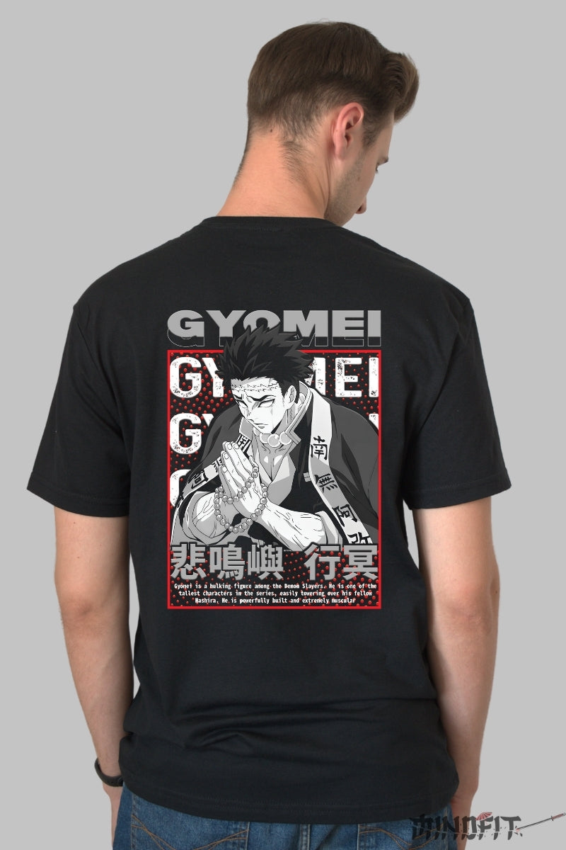Tricou Anime Demon Slayer - Gyomei Hashira Zen Barbat Negru