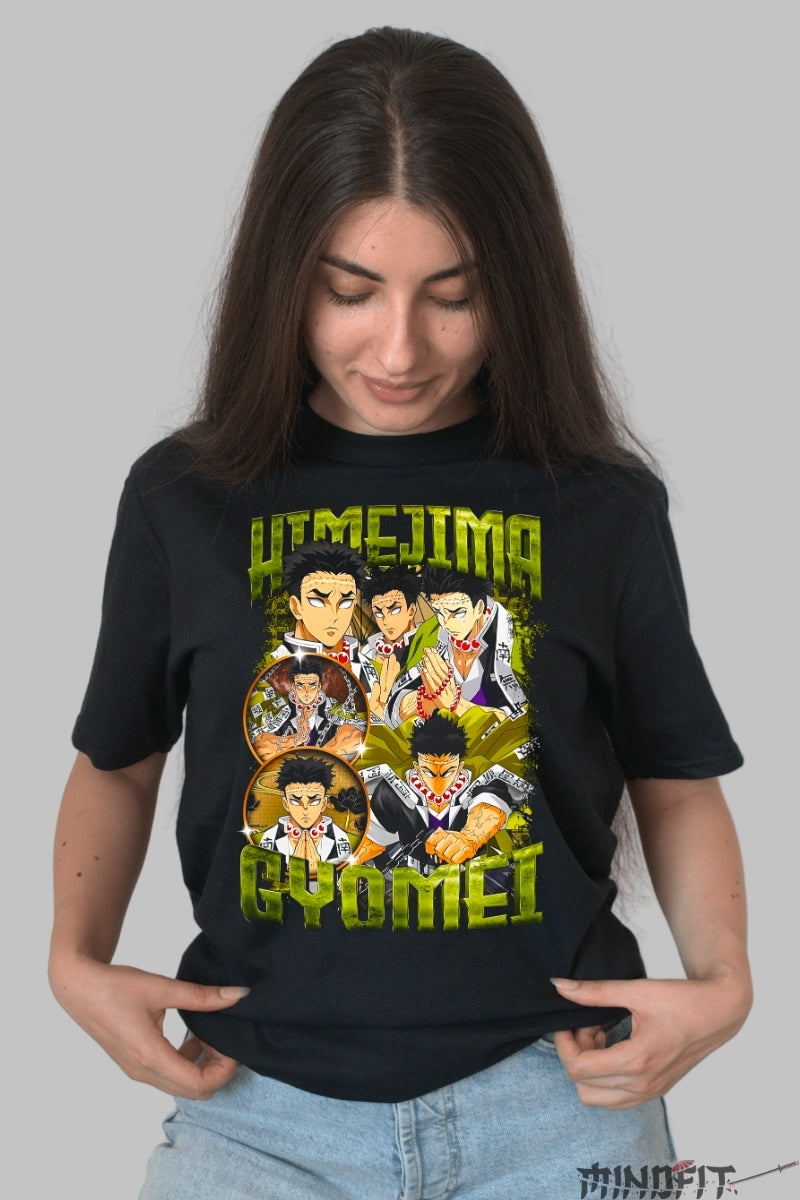 Tricou Anime Demon Slayer - Gyomei Himejima Pillar Mode dama negru