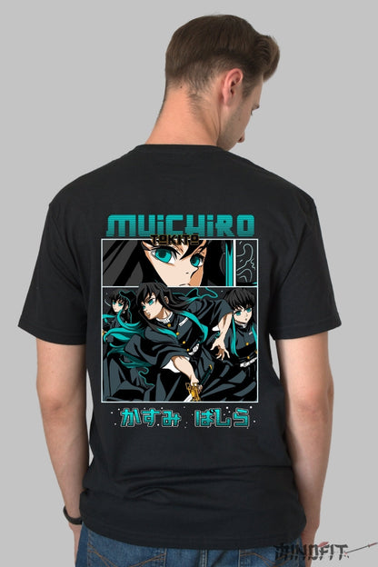 Tricou Anime Demon Slayer - Hashira Ceata Muichiro Barbat Negru