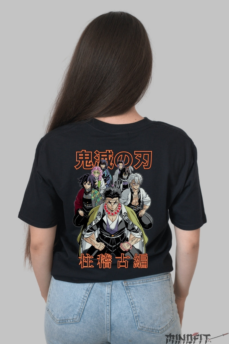 Tricou Anime Demon Slayer - Hashira Legends Dama Negru