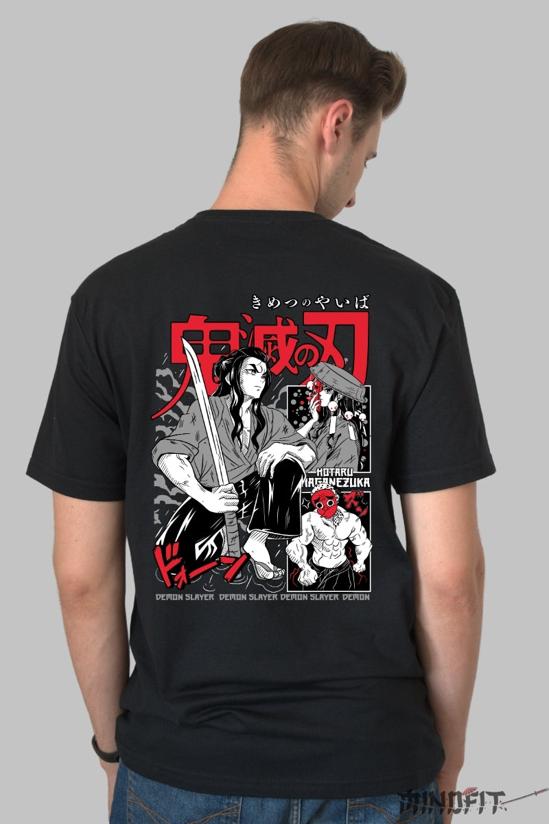 Tricou Anime Demon Slayer - Hotaru Forja Sabiei Barbat Negru