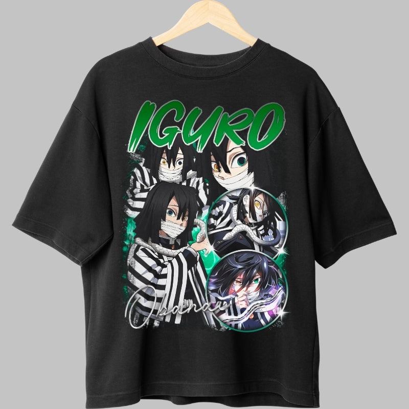 Tricou Anime Demon Slayer - Iguro Obanai Serpentine Shadow fata