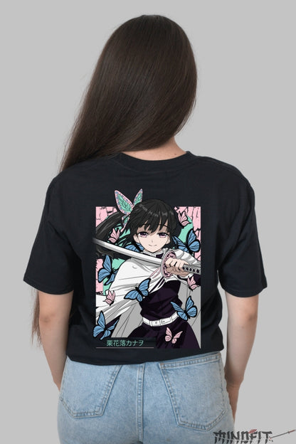 Tricou Anime Demon Slayer - Kanata Butterfly Blade Dama Negru