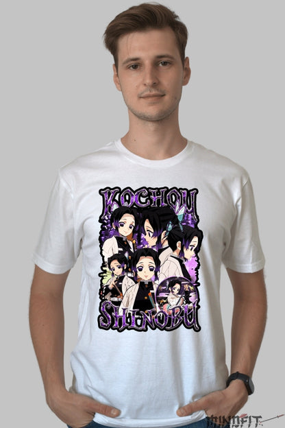 Tricou Anime Demon Slayer - Kochou Shinobu Eleganta Otravitoare barbat alb