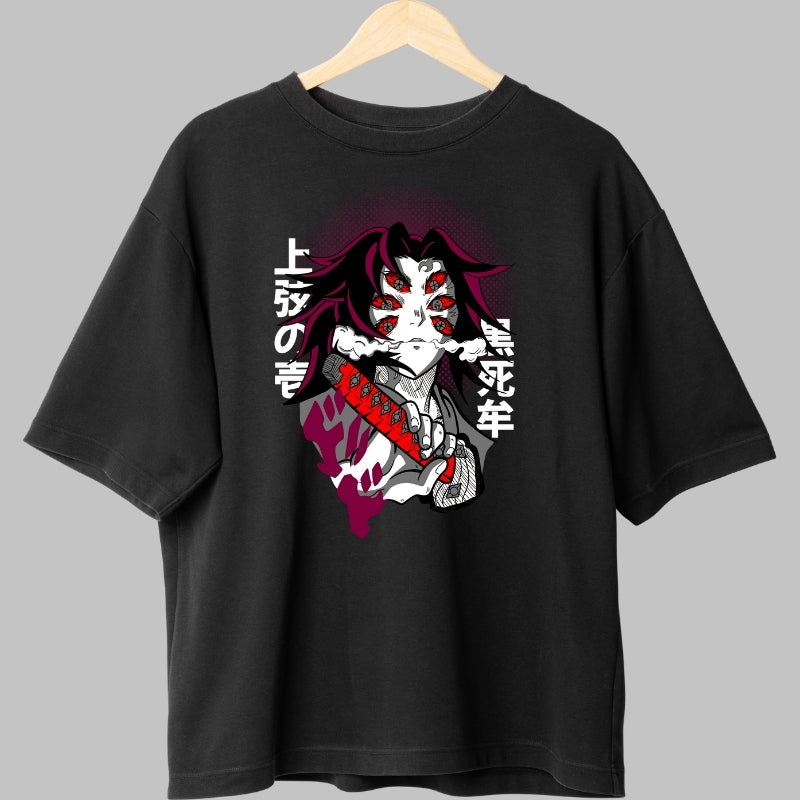 Tricou Anime Demon Slayer - Kokushibo Forma Lunii Superioare fata