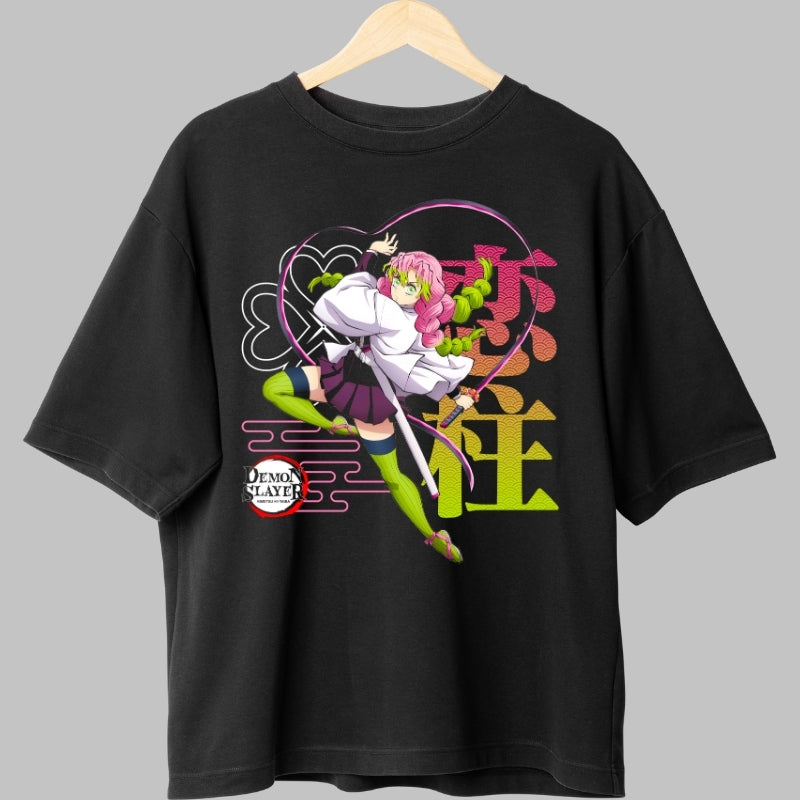Tricou Anime Demon Slayer - Mitsuri Love Hashira Style fata