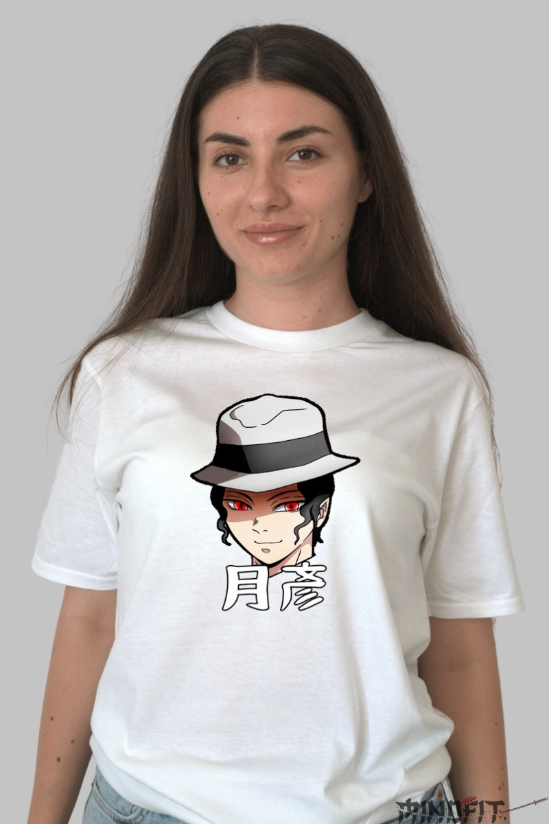 Tricou Anime Demon Slayer - Muzan Kibutsuji Look Intunecat dama alb