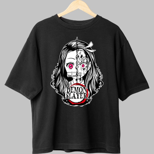 Tricou Anime Demon Slayer - Nezuko Half Demon Legend fata