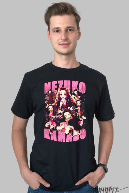 Tricou Anime Demon Slayer - Nezuko Kamado Multiforma barbat negru