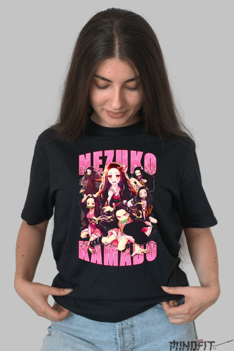 Tricou Anime Demon Slayer - Nezuko Kamado Multiforma dama negru