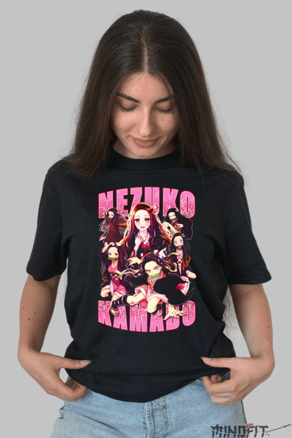 Tricou Anime Demon Slayer - Nezuko Kamado Multiforma dama negru