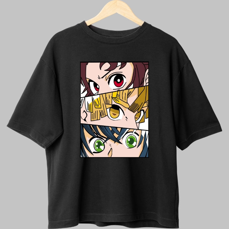 Tricou Anime Demon Slayer - Priviri care Ard Puterea fata