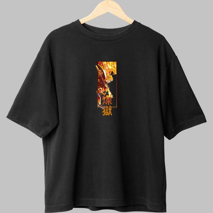 Tricou Anime Demon Slayer - Rengoku Art Power Fata