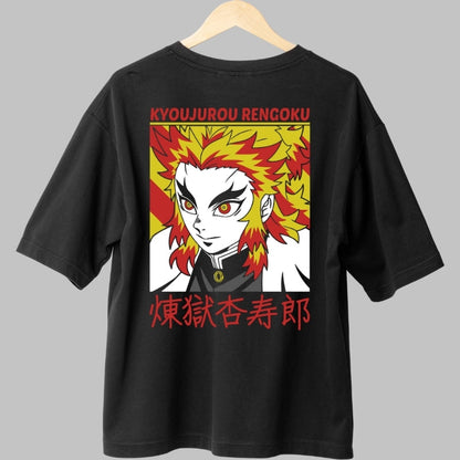Tricou Anime Demon Slayer - Rengoku Art Power Spate