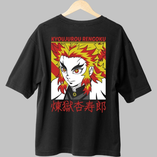 Tricou Anime Demon Slayer - Rengoku Art Power Spate