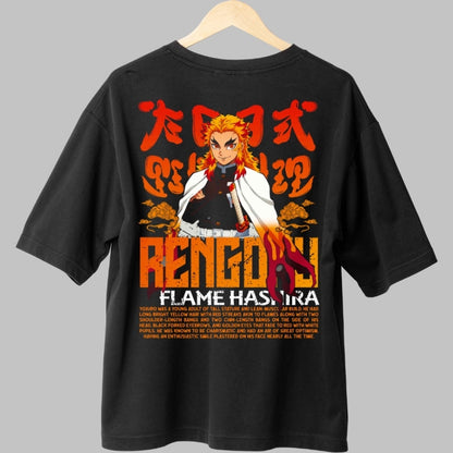 Tricou Anime Demon Slayer - Rengoku Flame Spate