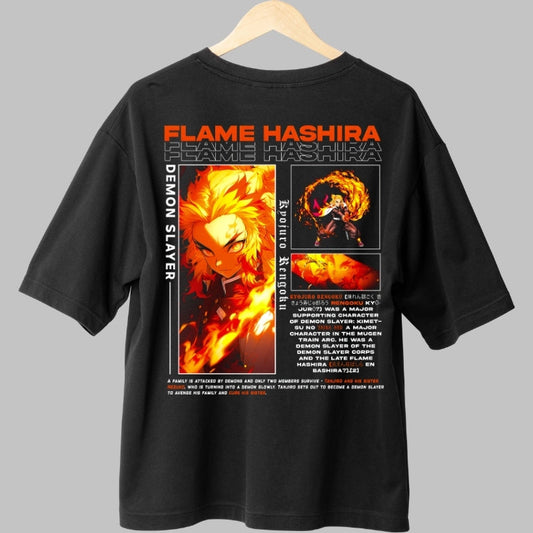Tricou Anime Demon Slayer - Rengoku in Flacari Spate