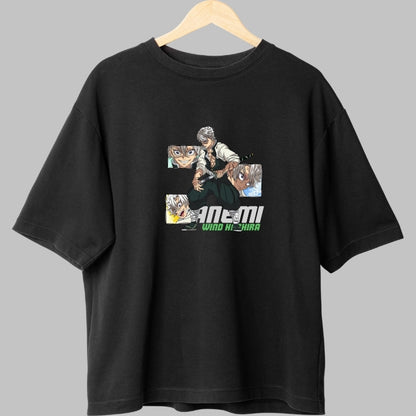 Tricou Anime Demon Slayer - Sanemi Wind Rage Fata