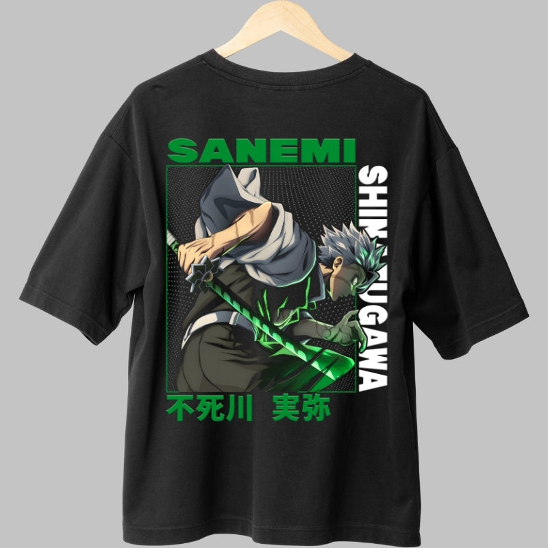 Tricou Anime Demon Slayer - Sanemi Wind Rage Spate