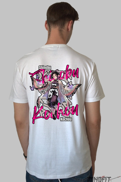 Tricou Anime Demon Slayer - Shinobu Grace Barbat Alb