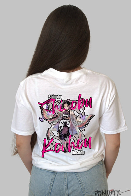 Tricou Anime Demon Slayer - Shinobu Grace Dama alb