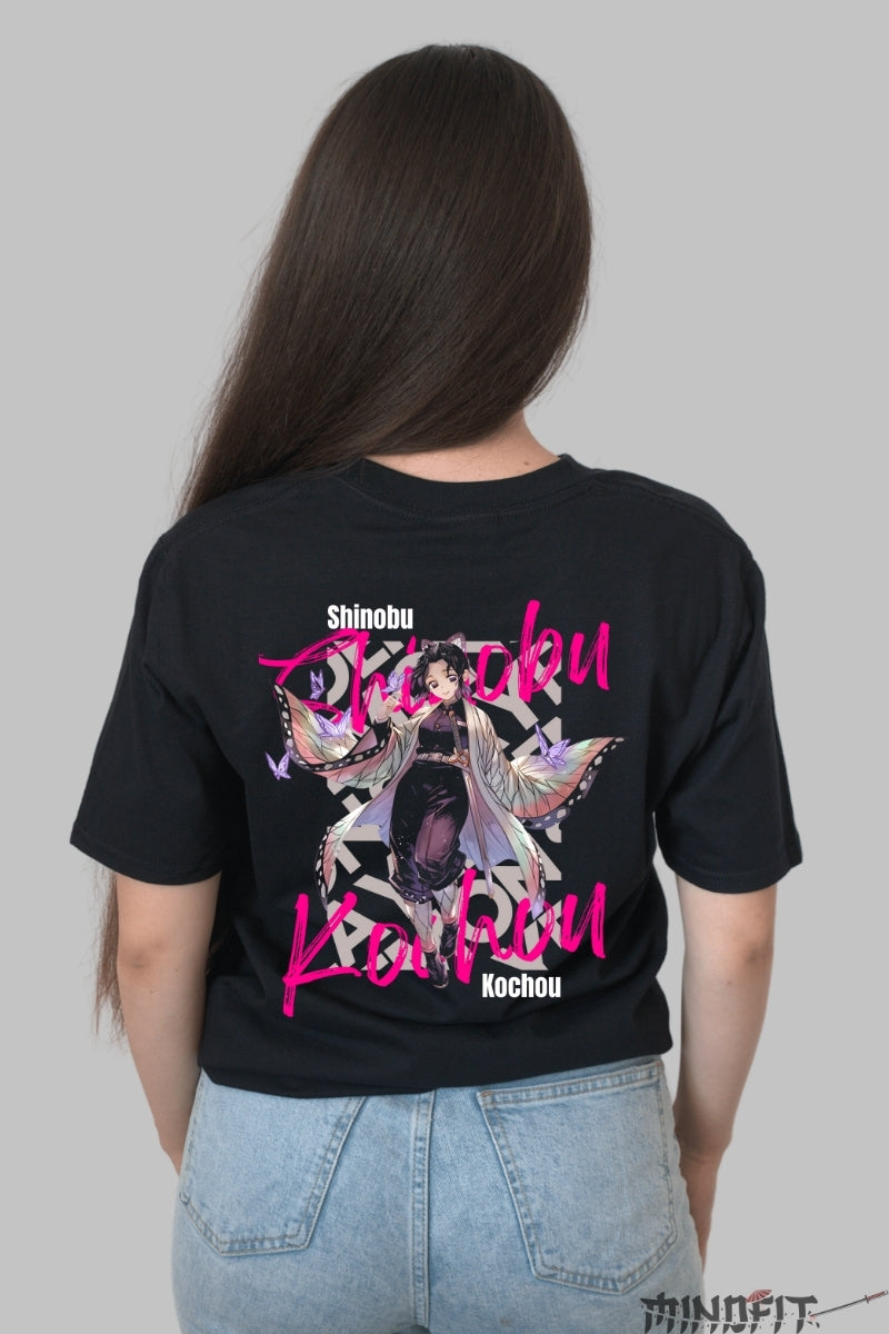 Tricou Anime Demon Slayer - Shinobu Grace Dama Negru