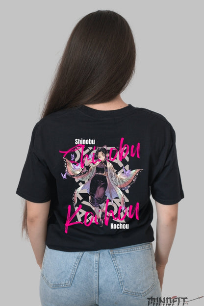 Tricou Anime Demon Slayer - Shinobu Grace Dama Negru