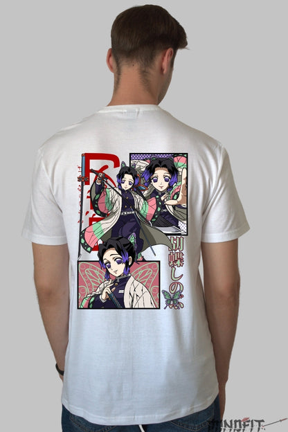 Tricou Anime Demon Slayer - Shinobu Grace Barbat Alb