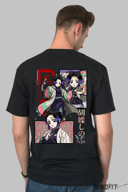 Tricou Anime Demon Slayer - Shinobu Grace Barbat Negru