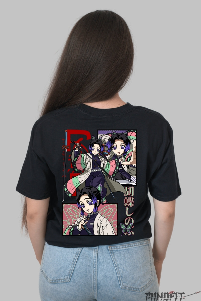 Tricou Anime Demon Slayer - Shinobu Grace Dama Negru