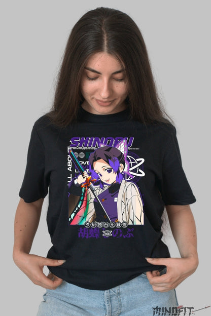Tricou Anime Demon Slayer - Shinobu Master of Poison dama negru
