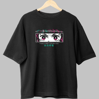 Tricou Anime Demon Slayer - Tanjiro Water Form Fata