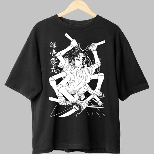 Tricou Anime Demon Slayer - Tehnica Sabiei Multiple fata