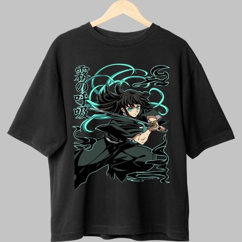 Tricou Anime Demon Slayer - Tokito Mist Breathing Style fata