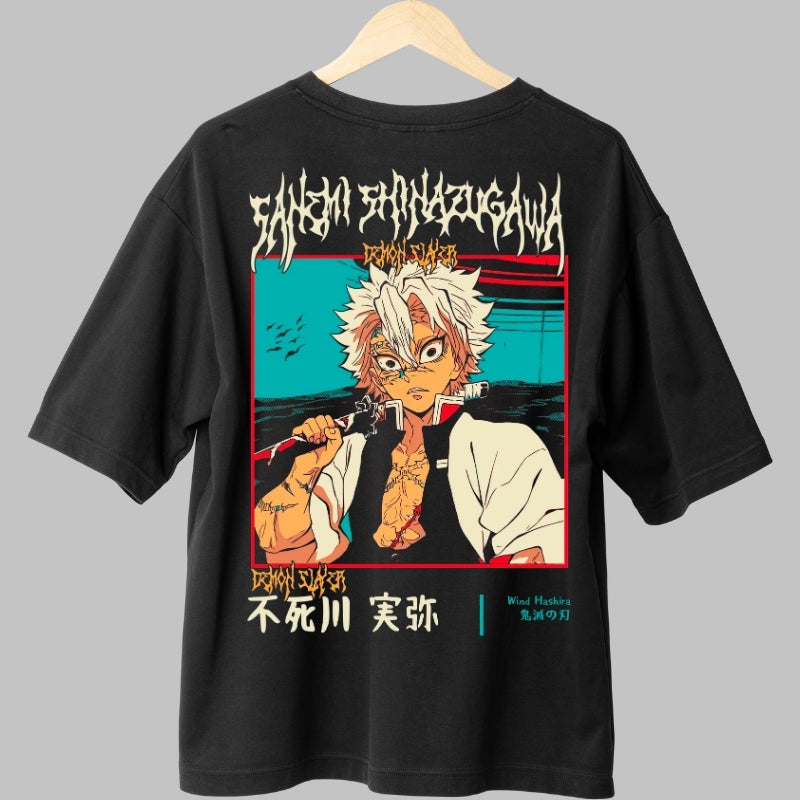Tricou Anime Demon Slayer - Wind Hashira Fury Spate